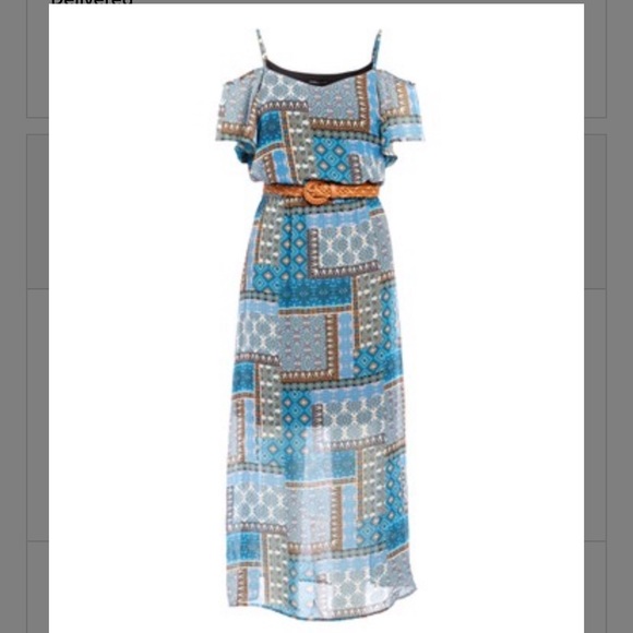 Robert Louis Dresses & Skirts - 2 for $30 👗 Blue cold shoulder maxi dress